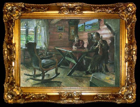 framed  Harriet Backer Kolbotnstua, ta009-2
